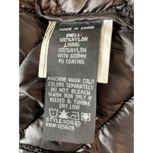 XOXO Puffer Hooded Jacket Girls Size L Front Zip Pockets Ribbed Collar and Cuffs - Picture 8 of 13